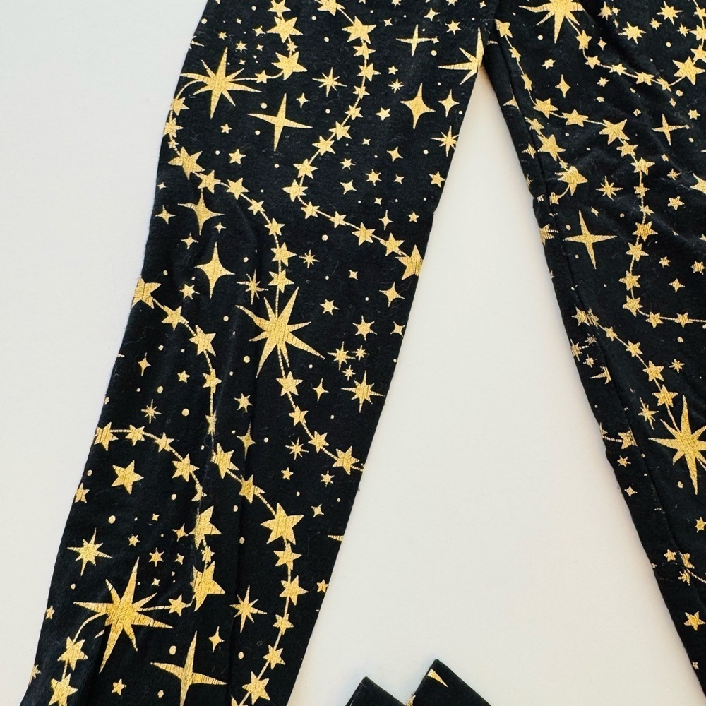 Posh Peanut Gold/Black Calypso Classic Pajama Set Size 9/10 - Picture 6 of 7